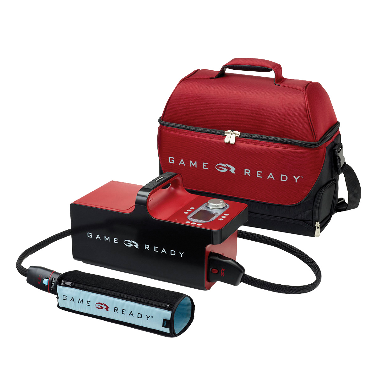 Game Ready ice machine unit for cold therapy after ACL surgery