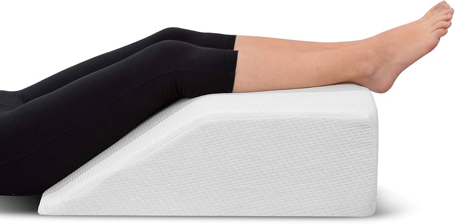 Elevation pillow for knee swelling after ACL surgery