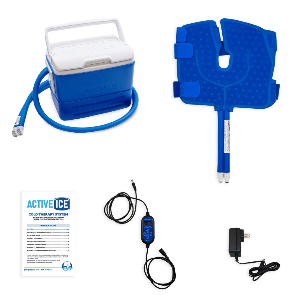 Polar Active Ice cold therapy system used to reduce knee swelling after surgery